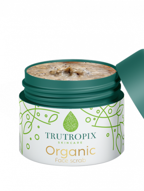 trutropix skincare organic face scrub, organic face scrub, skincare product in florida, best skincare product in florida,best organic skincare product in florida, organic face scrub in florida, handmade face scrub,